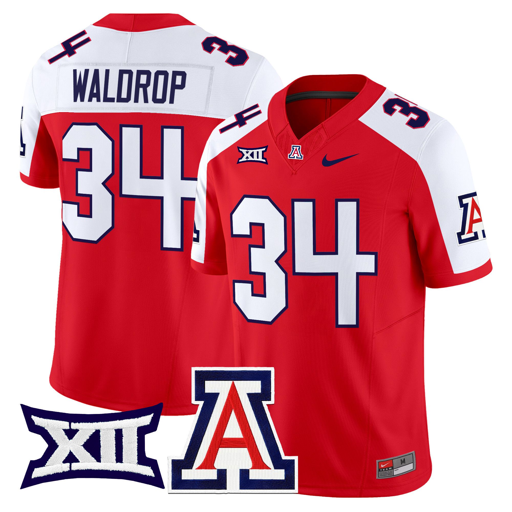 Men Arizona Wildcats 34 Waldrop Red Nike 2024 Vapor Limited NCAA Jersey